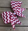 White Chevron Ribbon Bow
