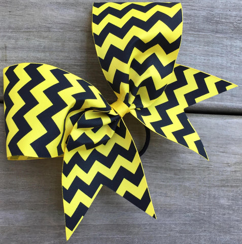 Black Chevron Ribbon Bow