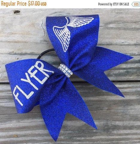 Glitter Flyer Cheer Bow