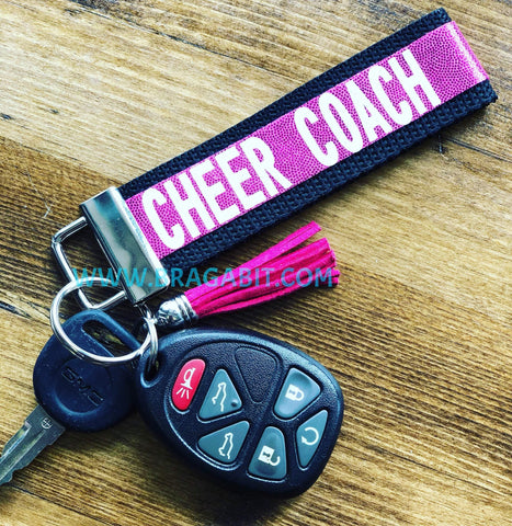 Custom key fob. Available in many color combinations, custom text.