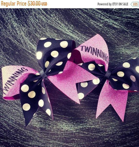 Twinning Glitter Cheer Bows