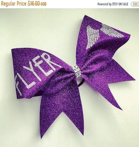 Glitter Flyer Cheer Bow