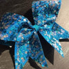 Turquoise Reversible Sequin Cheer Bow