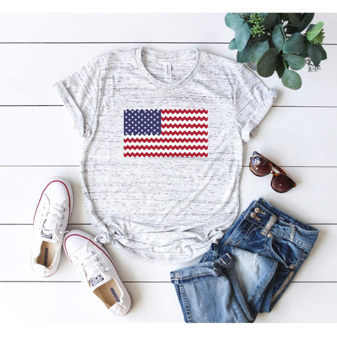 American Flag Chevron T-Shirt