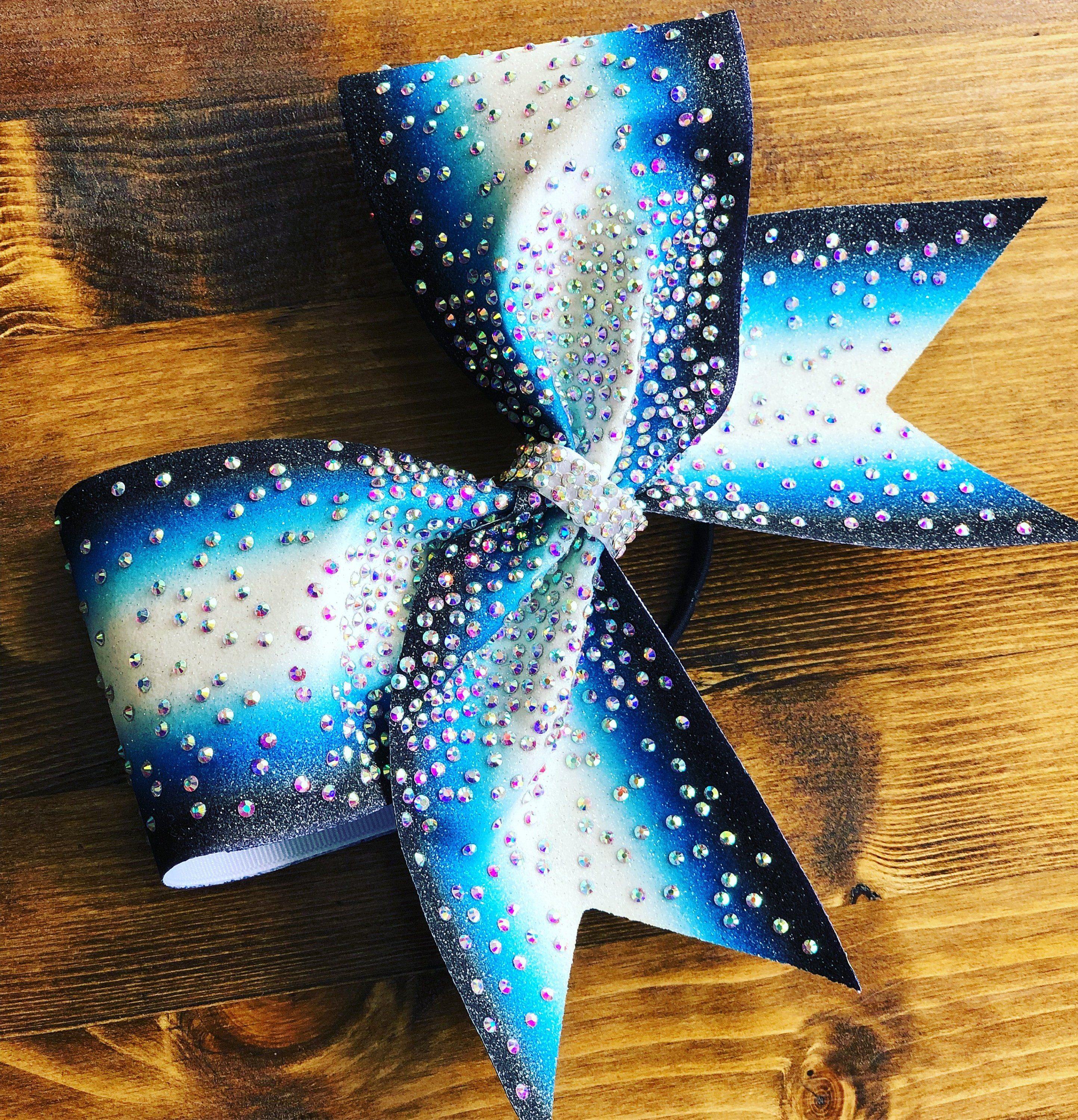 All Star Rhinestone Glitter Cheer Bow | Cheerleading Hair Bow