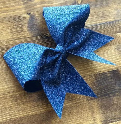 Adel Cheer Bow in Sapphire Glitter