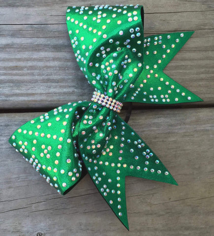 Beta Rhinestone Cheer Bow