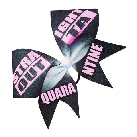 Straight Outta Quarantine Glitter Bow