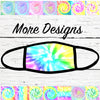 Tie Dye Face Mask / Washable / Dust Mask/ Face Mask for Adults/ Face Mask for Youth