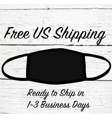 Black 100% Cotton Face Mask / Washable / Dust Mask / Adult Face Mask