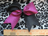 Hazel Cheer Bow in Pink and Black Glitter