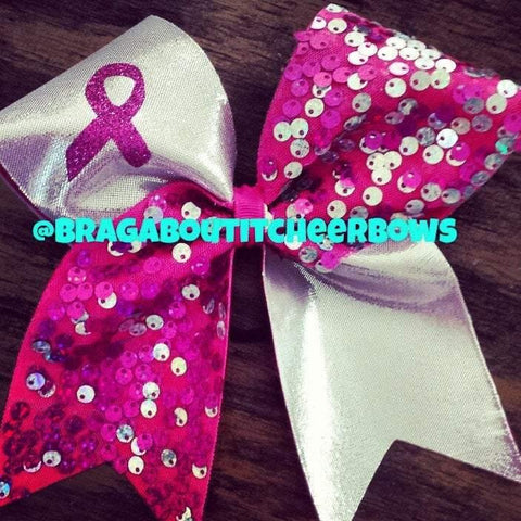Breast Cancer Awareness Cheer Bow