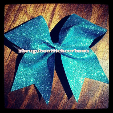 Adel Bow in Aqua Glitter