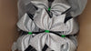 Adel Cheer Bow in Silver Glitter / Silver Glitter Bow / Glitter Cheer Bow / Glitter Bow