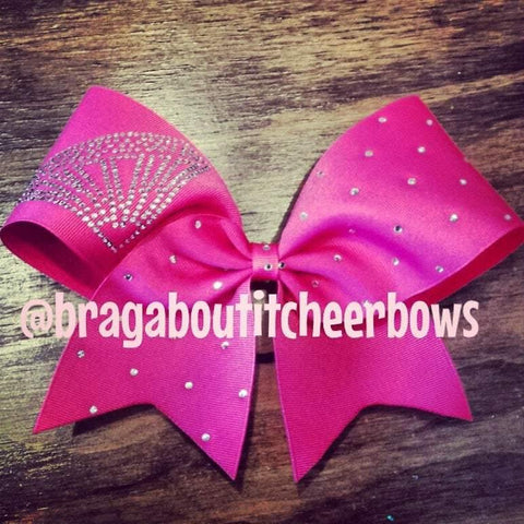 Diamond Rhinestones Cheer Bow