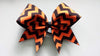 Orange and Black Chevron Cheer Bow