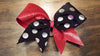 Red Polka Dot Cheer Bow