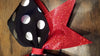 Red Polka Dot Cheer Bow