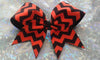 Orange and Black Chevron Cheer Bow