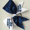 Train Insane or Remain the Same Cheer Bow with Glitter Letters and Sequin