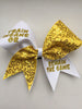 Train Insane or Remain the Same Cheer Bow with Glitter Letters and Sequin