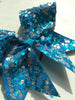 Turquoise Reversible Sequin Cheer Bow