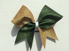 Hazel Cheer Bow in Old Gold and Royal Blue Glitter