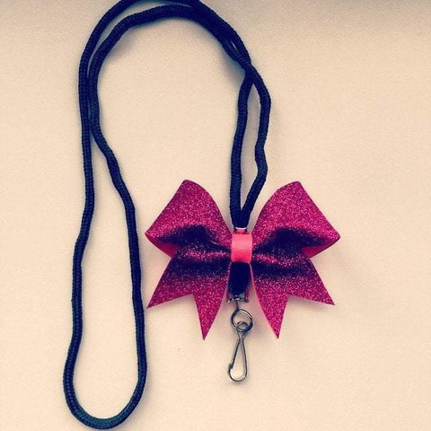 Personalized Lanyard with Glitter Bow
