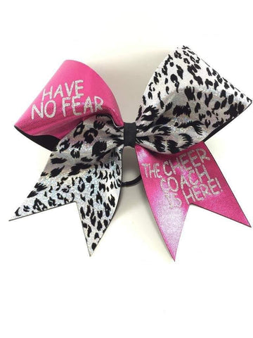 Coach Pink and Cheetah Print Cheer Bow