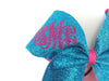 Monogram Glitter Cheer Bow