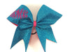 Monogram Glitter Cheer Bow