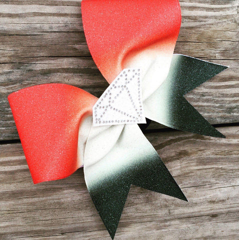 Ombre Diamond Glitter Cheer Bow