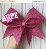 Hope Breast Cancer Awareness Glitter Bow