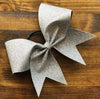 Adel Cheer Bow in Silver Glitter / Silver Glitter Bow / Glitter Cheer Bow / Glitter Bow