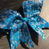 Turquoise Reversible Sequin Cheer Bow