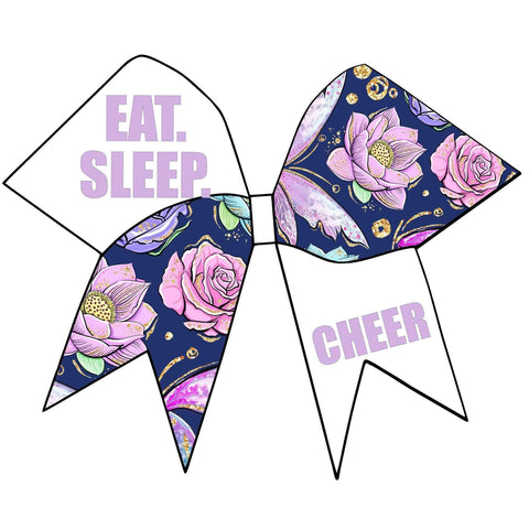 Eat. Sleep. Cheer. Glitter Cheer Bow