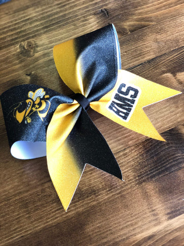 Amali Cheer Bow with Your Mascot and Colors
