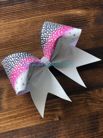 Frosted Rhinestone Cheer Bow Only Loops