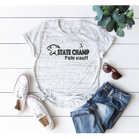Pole Vault State Champ T-shirt Custom Logo