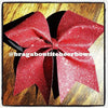 Adel Cheer Bow in Red Glitter