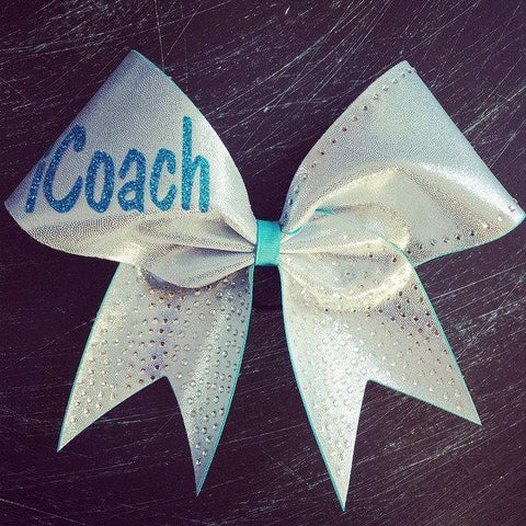 iCoach Cheer in Silver and Turquoise with Rhinestones