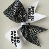 Train Insane or Remain the Same Cheer Bow with Glitter Letters and Sequin