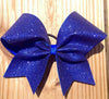 Adel Cheer Bow in Royal Blue Glitter