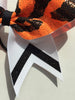 Orange Black and White "Tigers" Cheer Bow