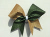 Hazel Cheer Bow in Old Gold and Royal Blue Glitter 
